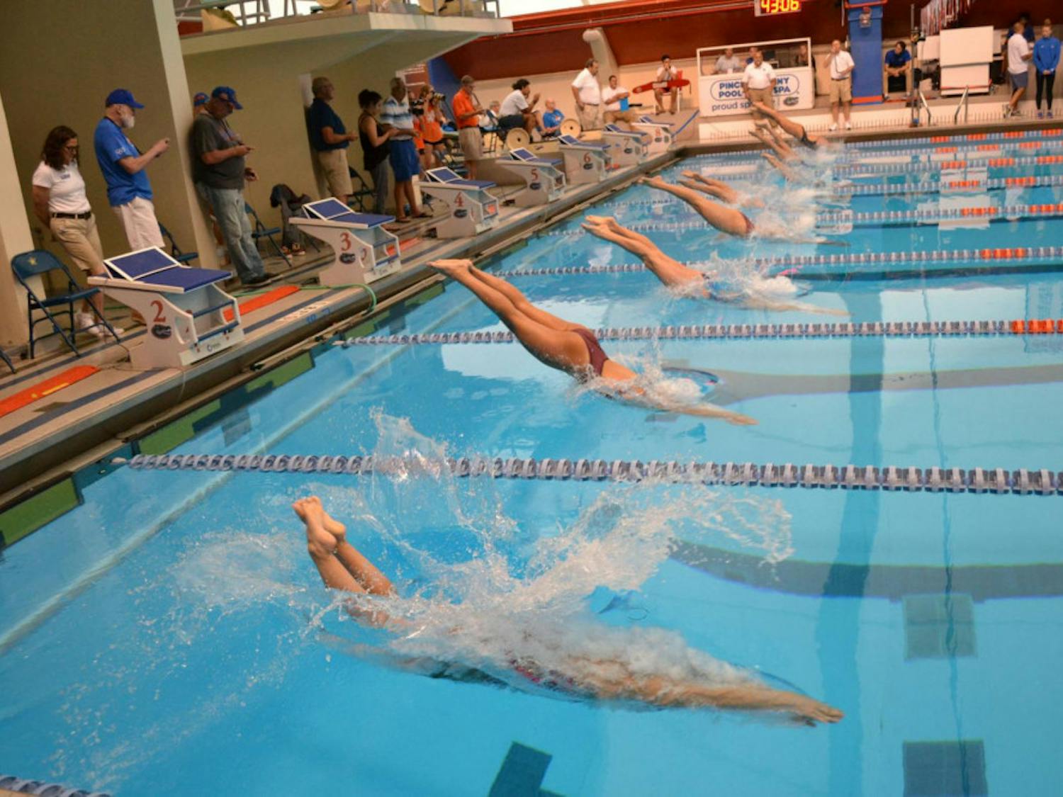 Diving into the pool