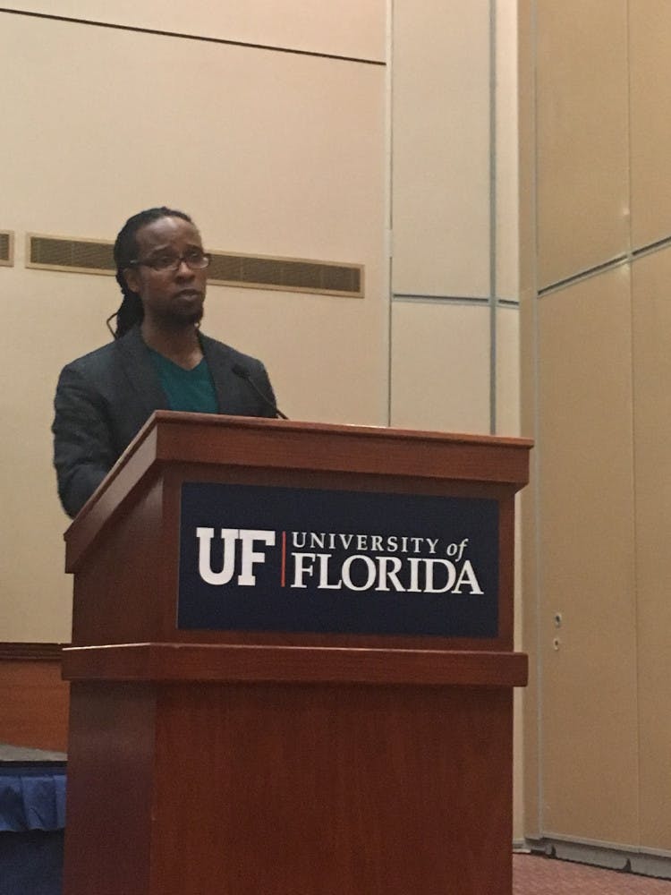 Ibram Kendi, a UF African-American history professor, spoke on Tuesday about racial tensions in the U.S. The event was part of the MLK Day celebration.