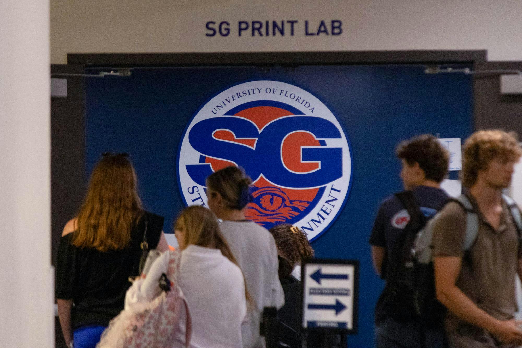 Students cast their votes for student government in the Retiz Union, Tuesday, Sept. 29, 2026, in Gainesville, Fla.
