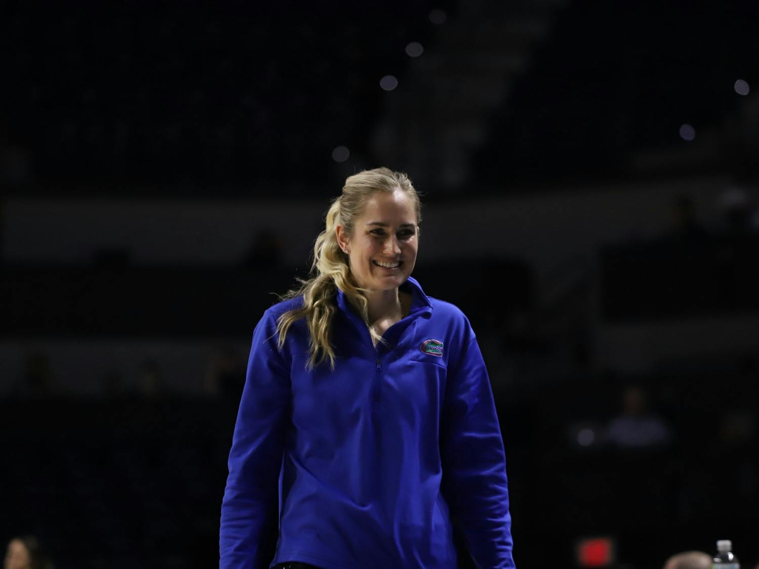 Kelly Rae Finley during Florida&#x27;s game against Missouri Feb. 27. She was announced as the team&#x27;s permanent head coach Monday. 