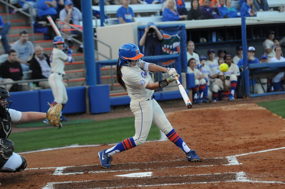 <p>Janell Wheaton notched a walk-off walk to seal the game for the Gators early Friday morning.</p>