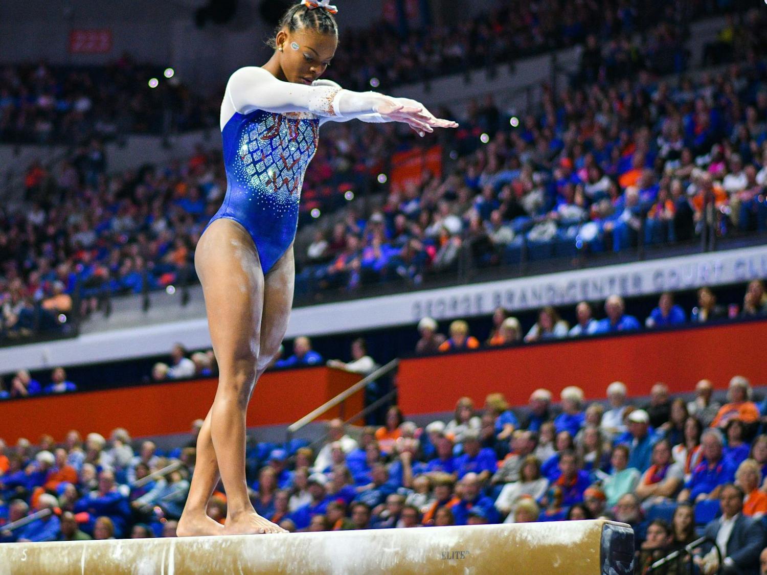 UF gymnast Trinity Thomas earned her second-straight SEC Freshman of the Week honors following her performance at LSU. She recorded an all-around score of 39.650, including &nbsp;a 9.950 on her floor routine.