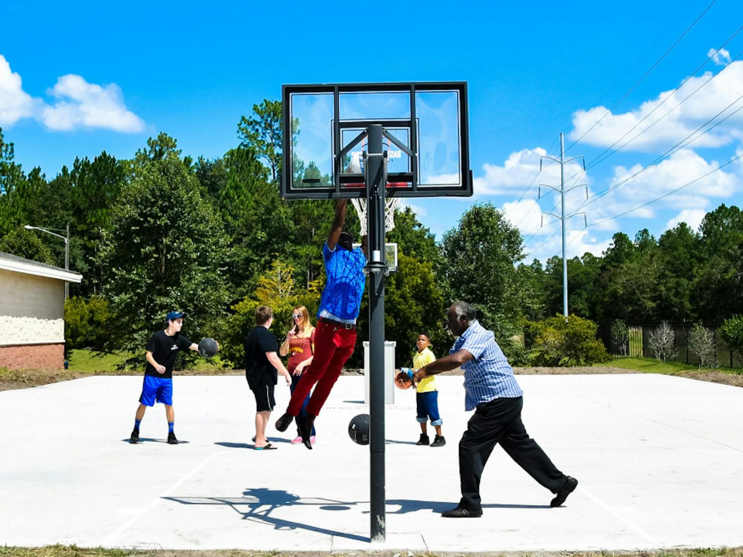 The court located at the Upper Room of Greater Gainesville church was also built as part of the Basketball Cop Foundation in August 2016.
