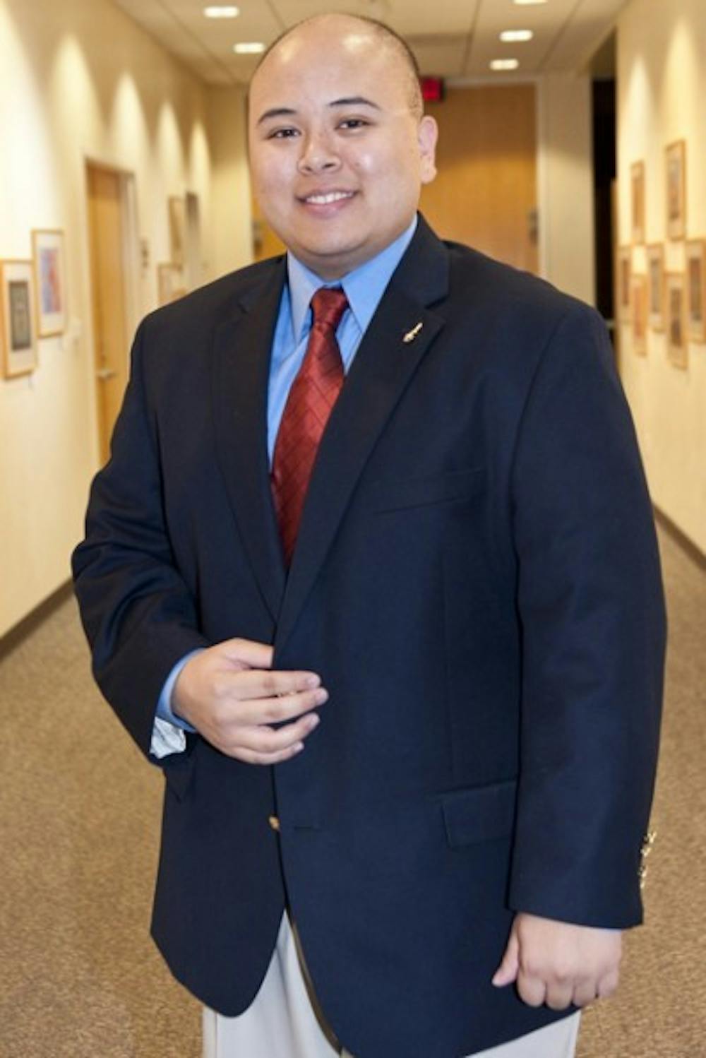 <p>Student Body President Anthony Reynolds poses for a photo Friday. He ran for Student Body vice president in spring 2011.</p>