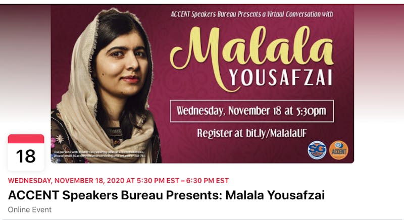 Activist And Nobel Peace Prize Recipient Malala Yousafzai Will Virtually Speak To Uf The Independent Florida Alligator