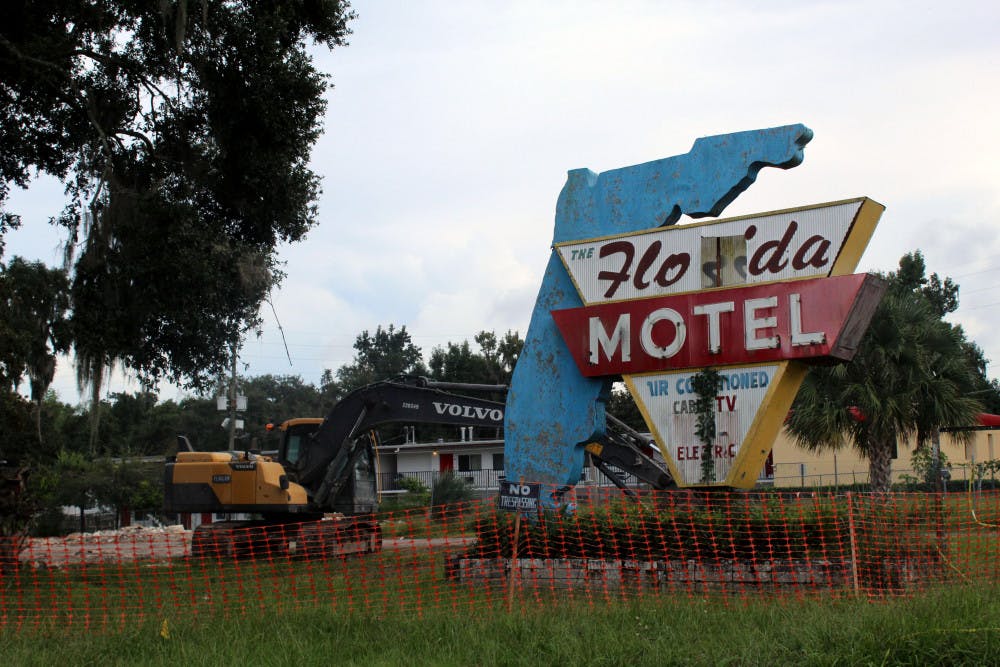 The Florida Motel sign sits along Southwest 13th Street. The motel's realtor is trying to save the sign.
