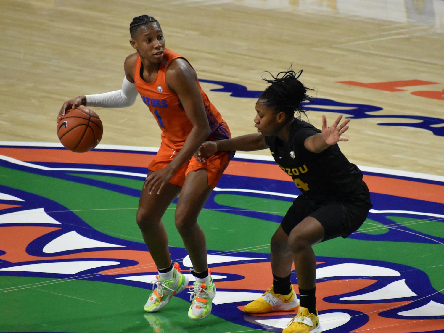 Smith hit a career-high 34 points Sunday. Photo from January UF-Mizzou game.