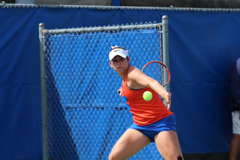 Sophomore McCartney Kessler defeated UC Santa Barbara's Elizaveta Volodko in straight sets (6-1, 7-5) during the Gators' ITA Kickoff Weekend Saturday.
