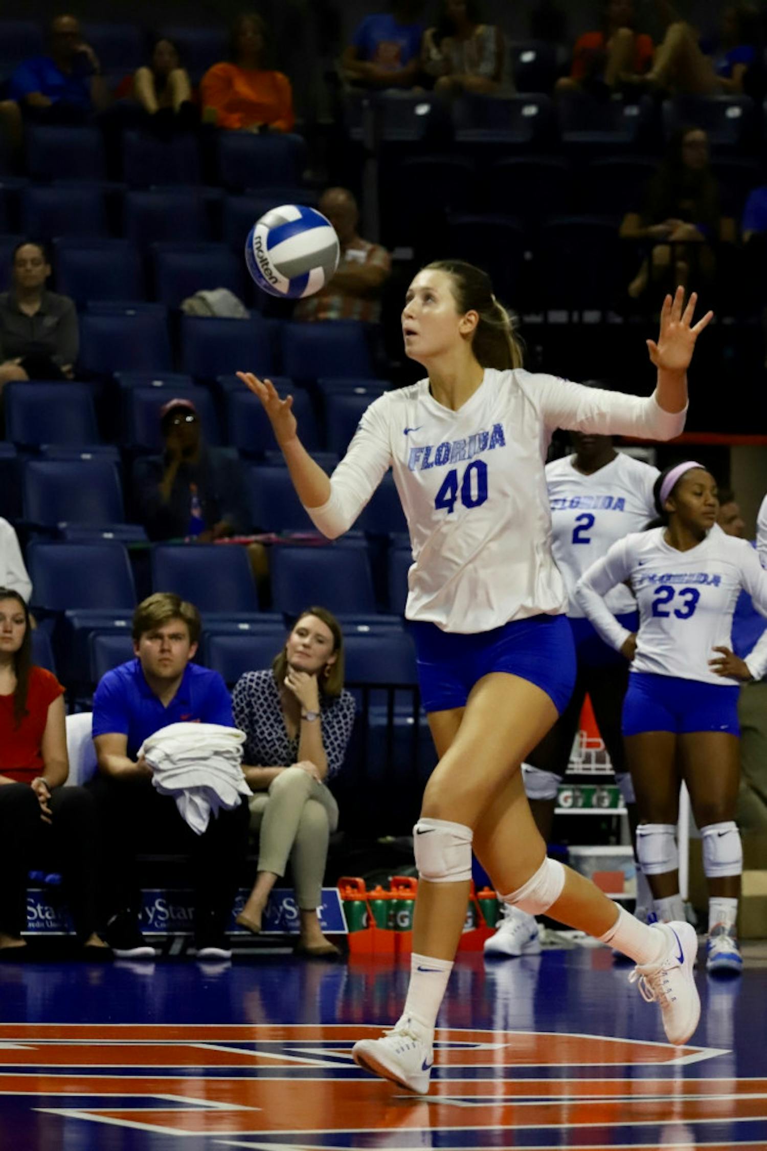Redshirt junior Holly Carlton is in a three-way tie for second on the roster with 19 kills so far this season.