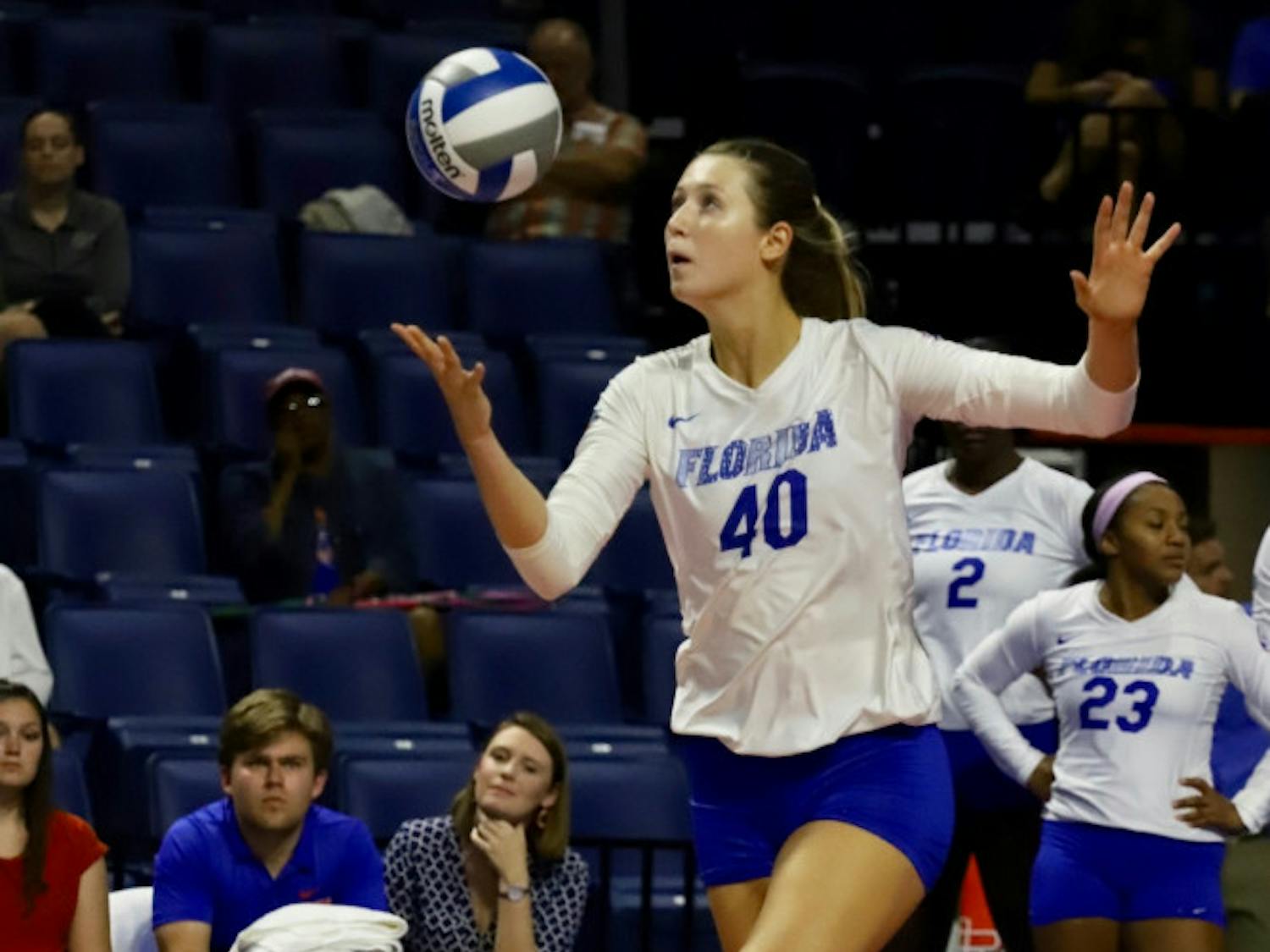 Redshirt junior Holly Carlton is in a three-way tie for second on the roster with 19 kills so far this season.
