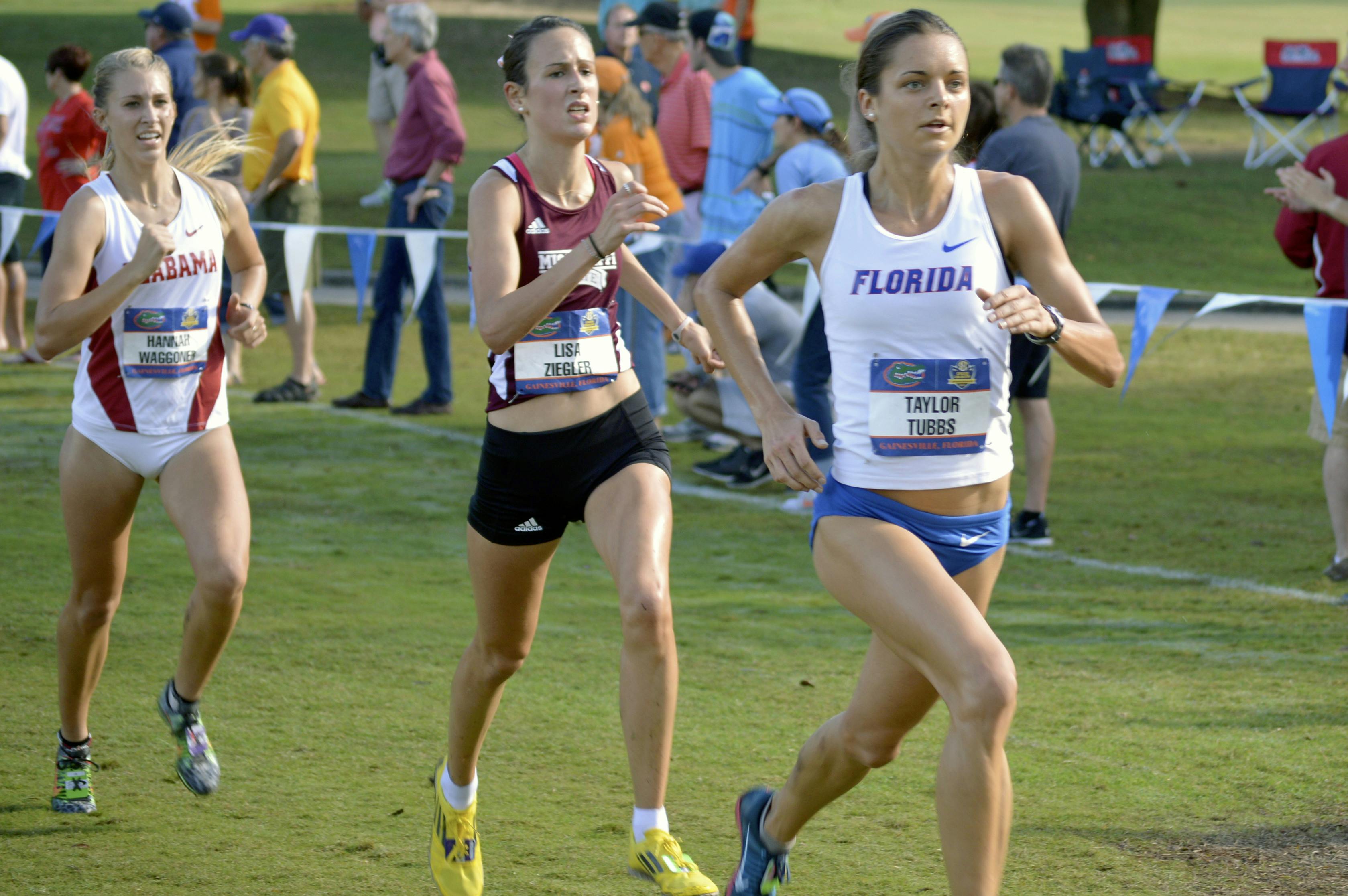 Taylor Tubbs races in the Southeastern Conference Championships on Nov. 1, 2013, on the Mark Bostick Golf Course.