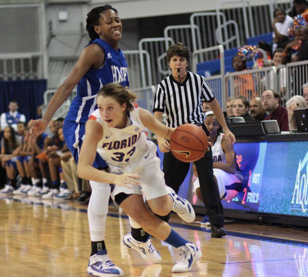 Guard Jordan Jones (33) averages 12.6 points per game to help
lead a balanced Gators attack this year.