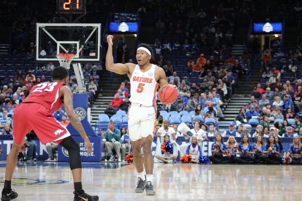 <p>Guard KeVaughn Allen scored 11 points on 4-of-11 shooting in the Gators' SEC Quarterfinals loss to Arkansas Friday night. </p>