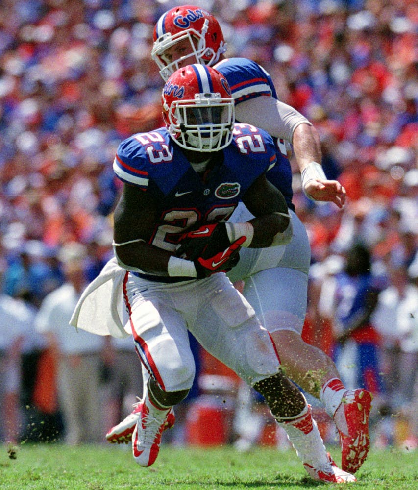 Senior running back Mike Gillislee receives a handoff from sophomore quarterback Jeff Driskel during Florida's 38-0 win against Kentucky on Sept. 22 in Ben Hill Griffin Stadium. Gillislee ran for 56 yards on 13 carries.