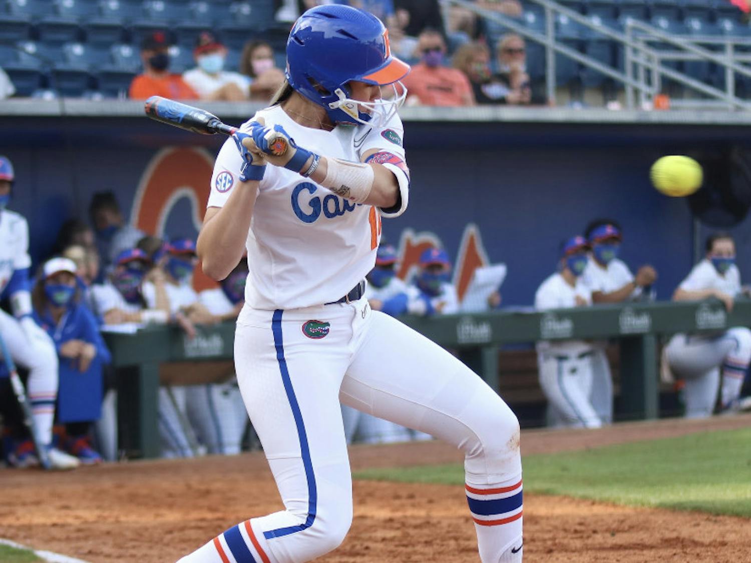 Sophomore Sarah Longley prepares her swing March 3 against Florida State.
