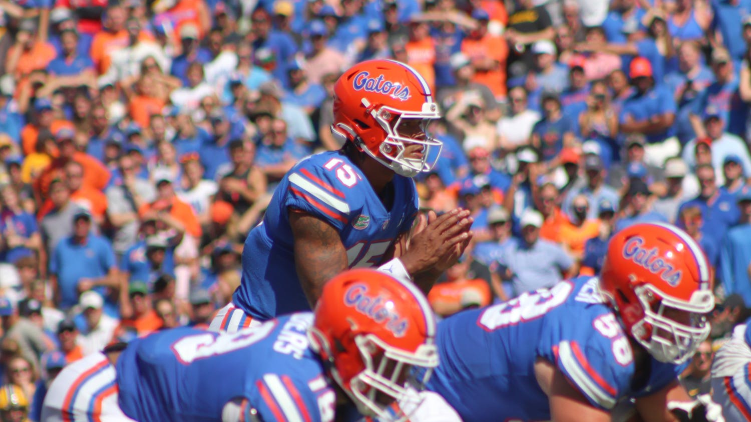 Florida quarterback Anthony Richardson prepares to take a snap during the Gators' win over the Missouri Tigers Saturday, Oct. 8, 2022. 
