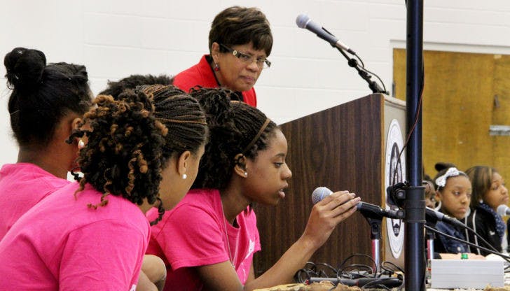 Alachua County high school students compete in Sante Fe College’s annual Brain Bowl competition. The Precious Pearls beat out two other teams to win the two-hour tournament, which focused on black heritage. The competition is held every year.