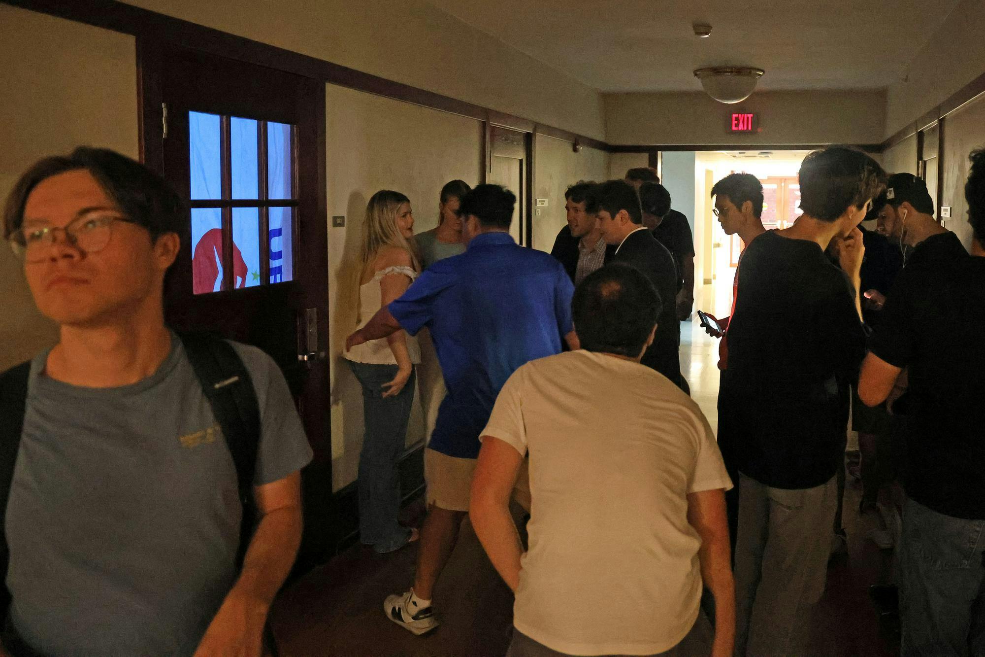 Students gather to attend the UF College Republicans GBM discussing the innocence of the Cornell 7 in Anderson Hall Tuesday, Oct. 13, 2026, in Gainesville, Fla.