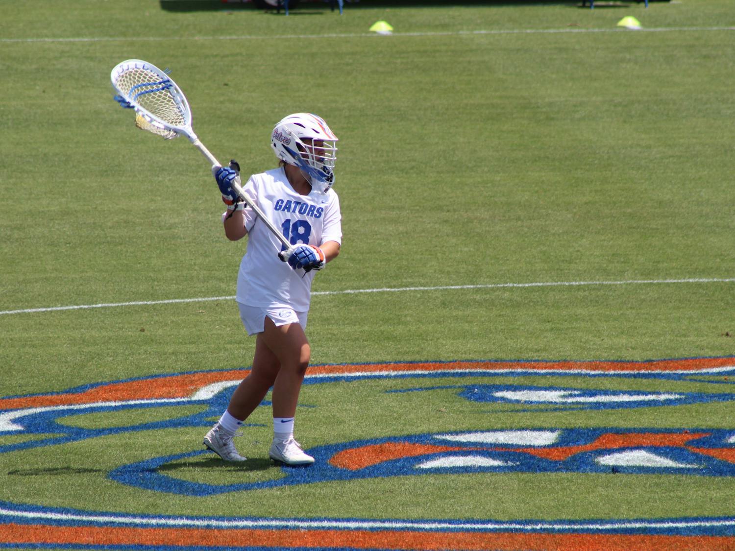 Redshirt sophomore Sarah Reznick, from Long Beach, New York, forwards the ball to midfield in a home matchup with the Liberty Flames. Reznick was named to the AAC All-Tournament team.
