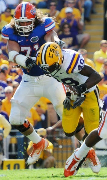 Florida junior Matt Patchan has taken the starter’s role at left tackle from Xavier Nixon.