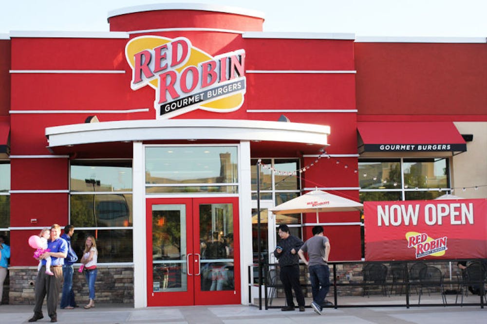 <p>Red Robin, in the Oaks Mall at 6419 Newberry Road, had its grand opening Monday morning. More than 100 people attended.</p>