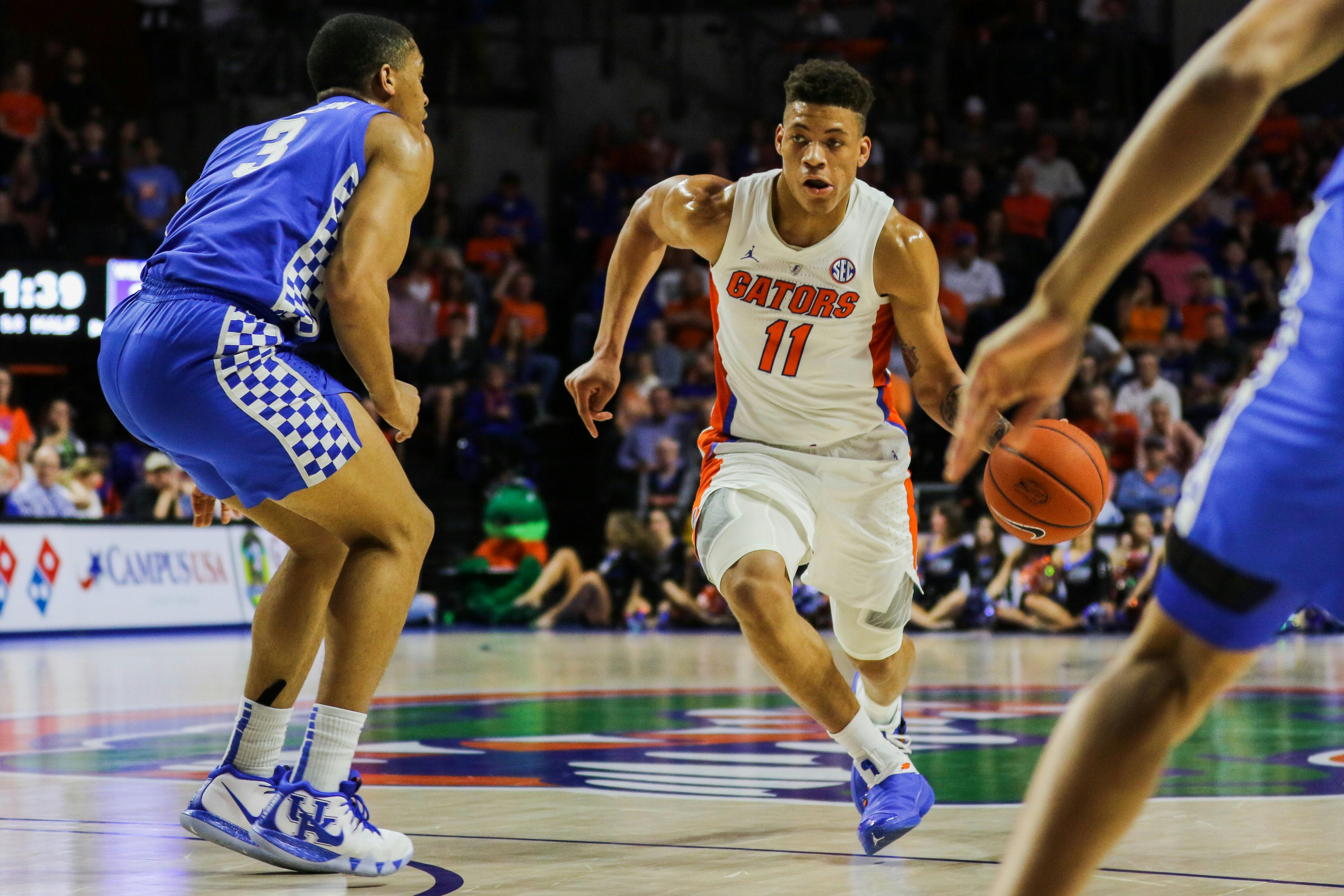 Florida forward Keyontae Johnson drives toward the basket during UF's loss to Kentucky on Feb. 2.