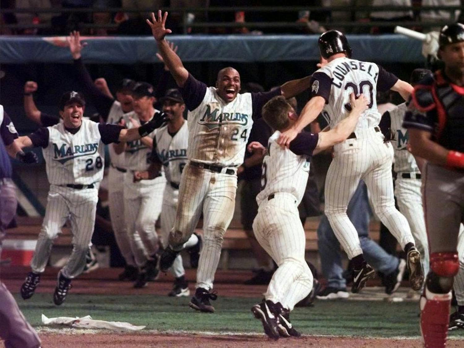 The then-Florida Marlins won the 2003 World Series over Cleveland. 