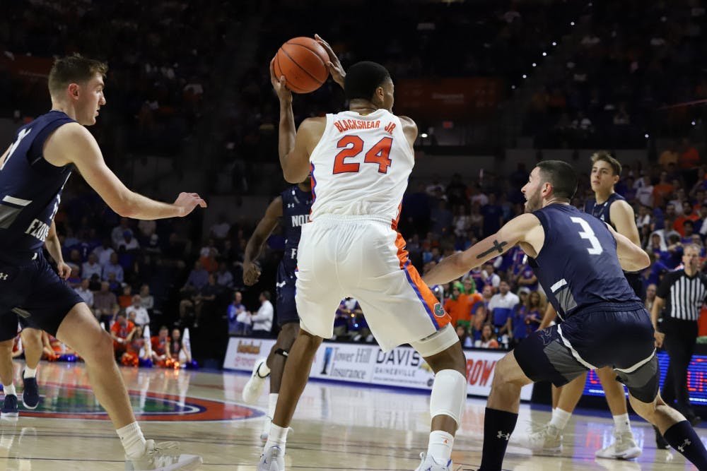 <p><span id="docs-internal-guid-bfd86340-7fff-597c-c57c-2999f76ac5db"><span>Forward Kerry Blackshear Jr. logged 20 points and 10 rebounds in the UF win.</span></span></p>