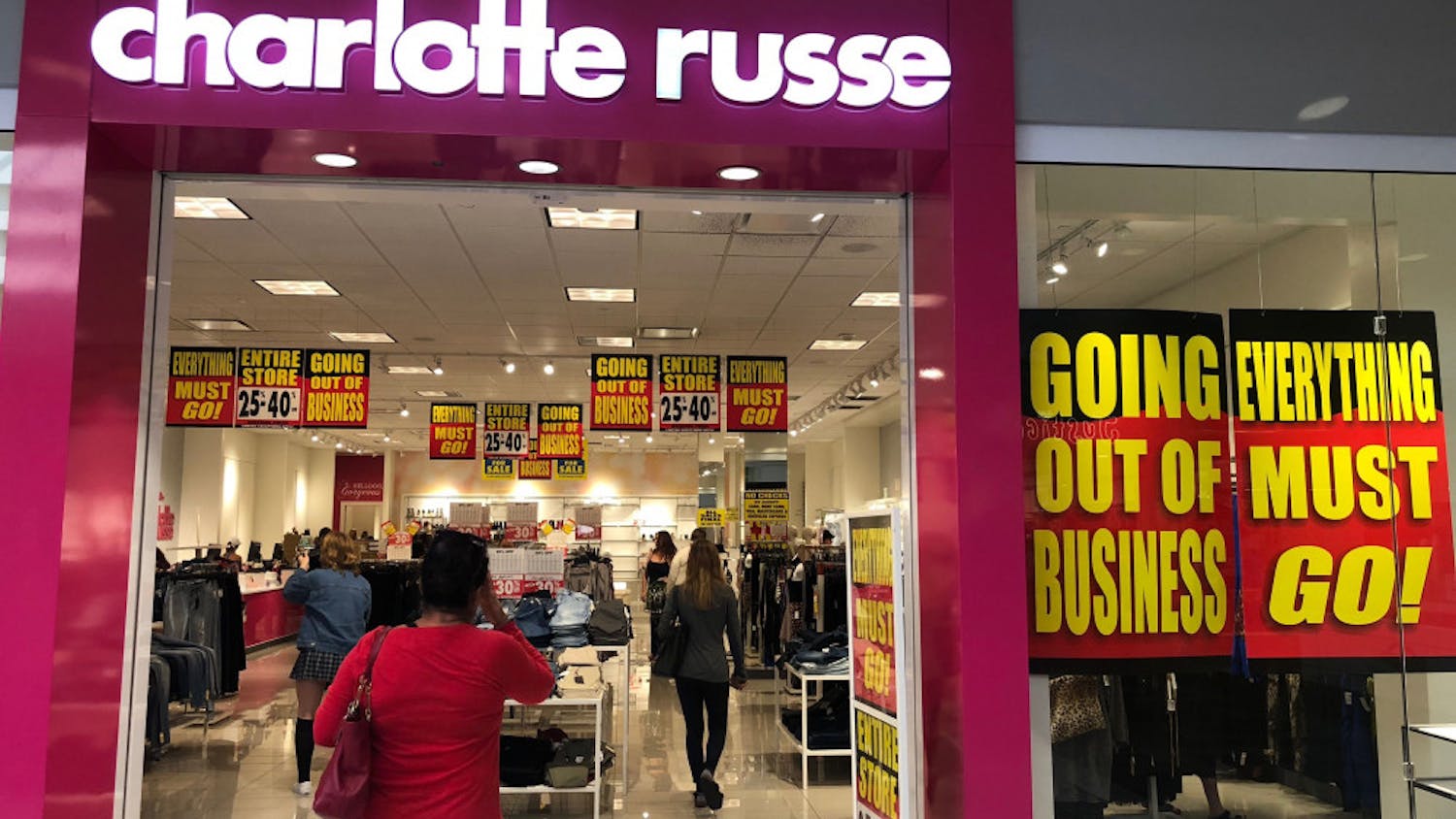 Charlotte Russe, located at 6345 W Newberry Rd. in the Oaks Mall, will close as the company faces bankruptcy. The store will be having a closing sale of 25-40 percent off until all products are sold.