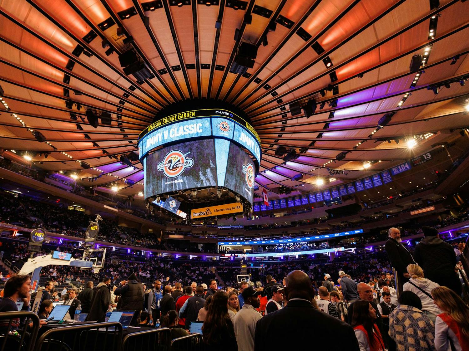Madison Square Garden is seen ahead of an NCAA college basketball game between Florida and UConn on Tuesday, Dec. 09, 2025, in New York, N.Y.
