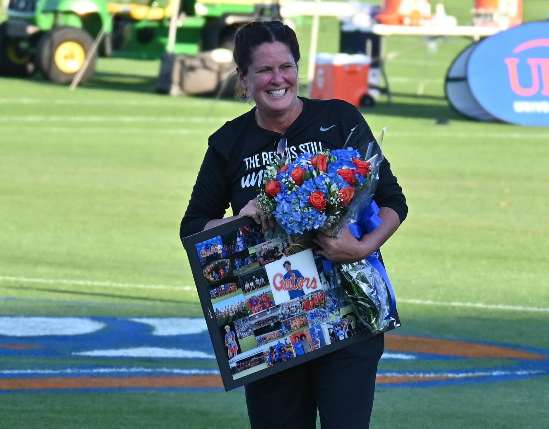 Florida’s 3-1 win against Georgia Southern Thursday night marked Burleigh's last home game as she retires at the season’s end. Photo from UF-Georgia Southern game.