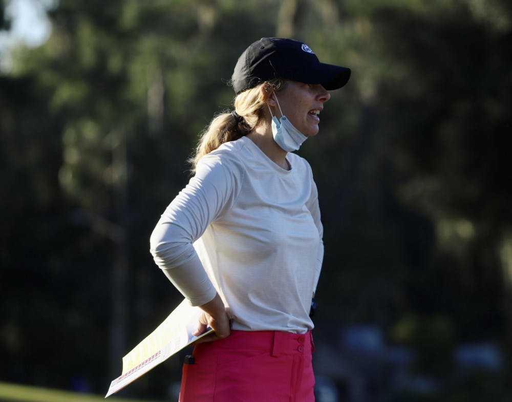 Head coach Emily Glaser at UF Mark Bostick Golf Course in Gainesville, Florida. 