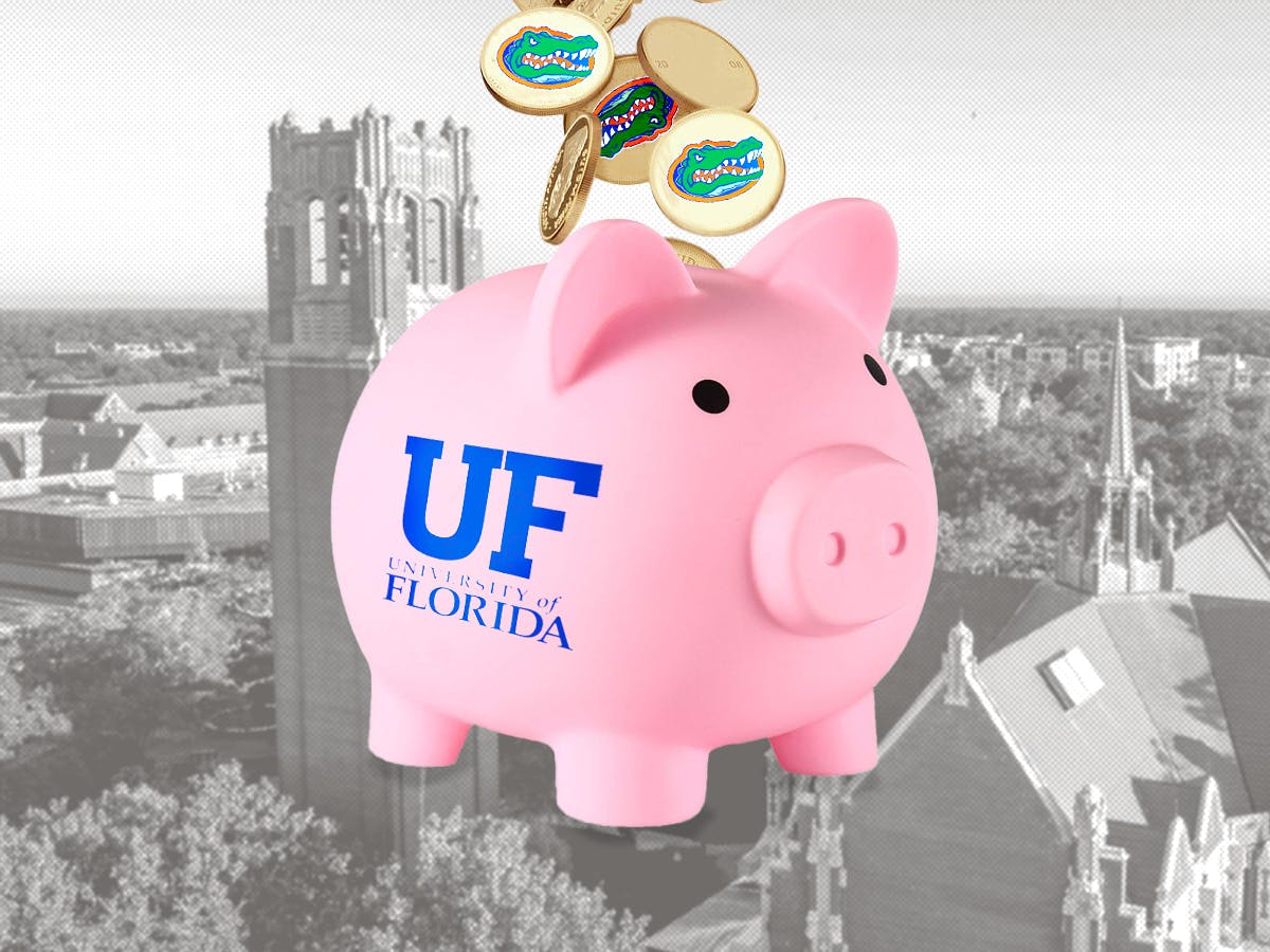 What does UF spending reveal about institutional priorities and goals?