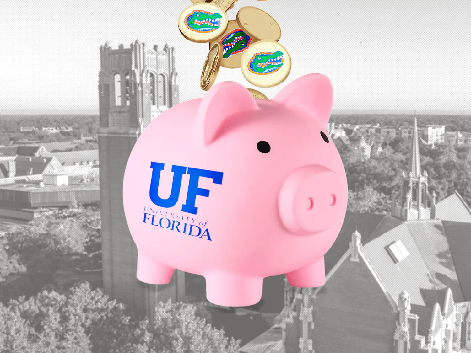 What does UF spending reveal about institutional priorities and goals?