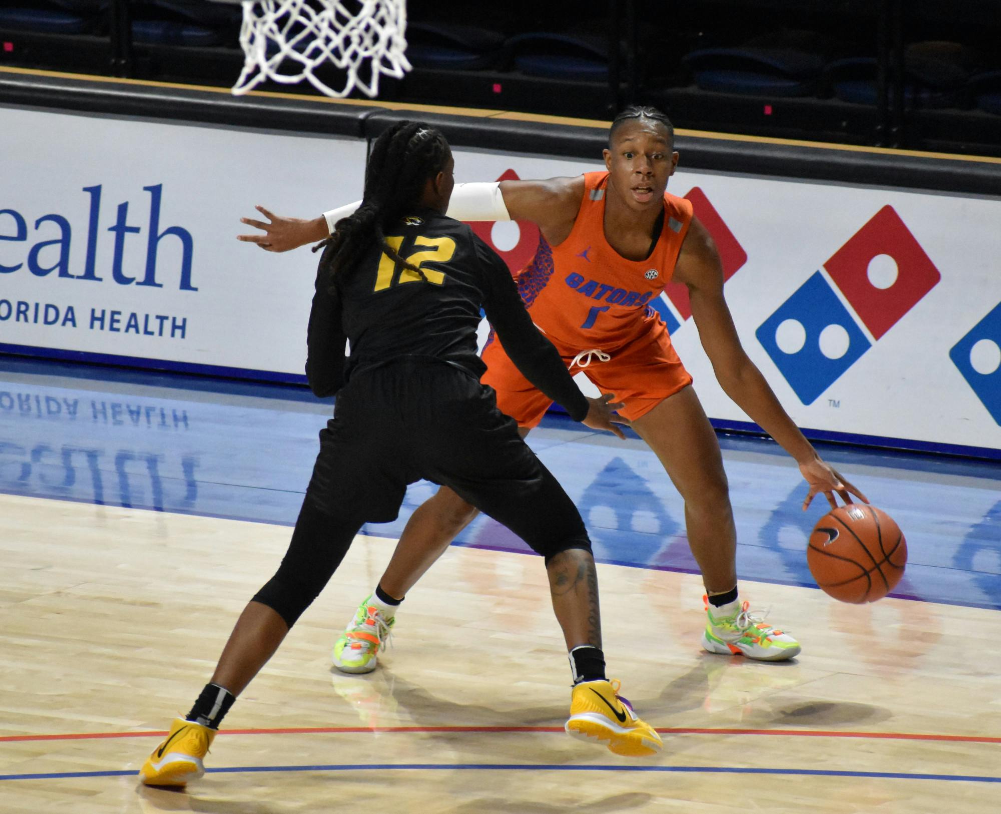Florida guard Kiara Smith has been heating up lately, scoring more than 20 points in three of her last four games. Photo from UF-Mizzou game Jan. 28.