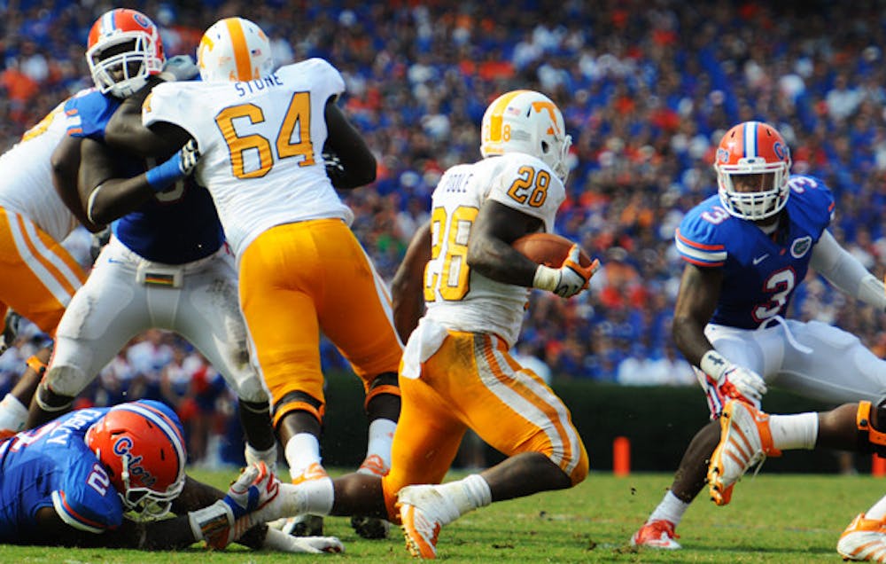 <p>The Gators have allowed just 92 yards on the ground through three games, holding Tennessee to minus-9 yards rushing last Saturday in a 33-23 win. Kentucky is 10th in the SEC in rushing.</p>