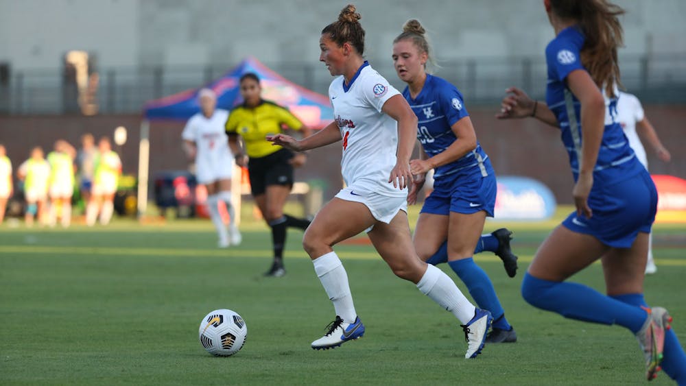 Florida's Madison Alexander dribbles with the ball during a game against Kentucky on Sept. 23