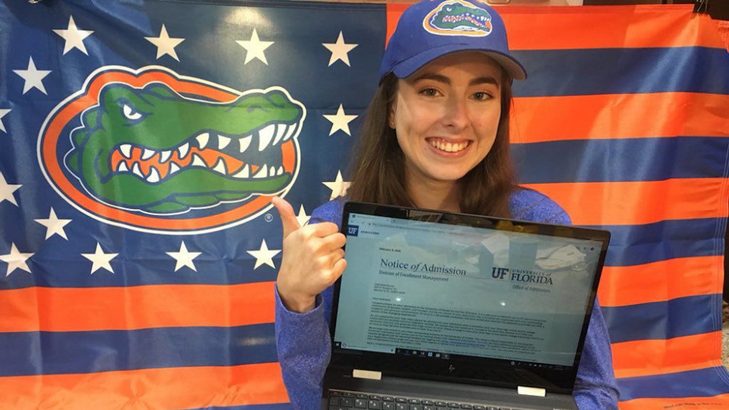 Gabrielle Russo, 17, was accepted into UF’s class of 2023. Russo, who’s a third generation Gator, applied as undecided but is interested in biomedical engineering.
