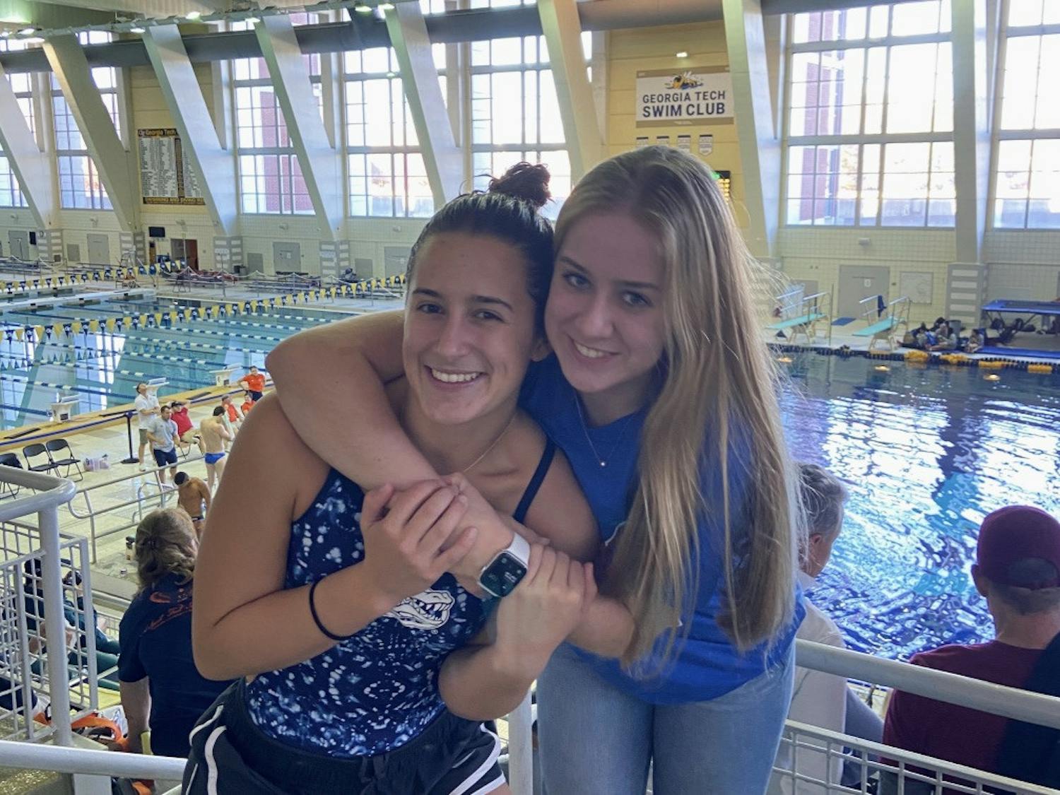 Caroline Pagac poses for a photo with her sister, Amanda.