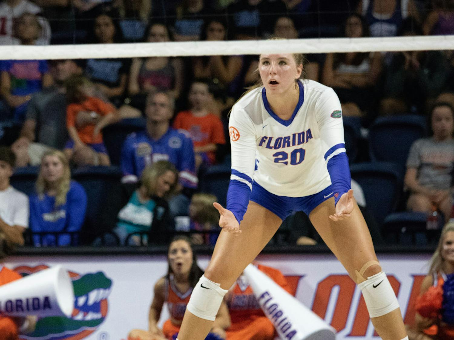 Outside hitter Thayer Hall posted a team-high 12 kills against Florida State to help the No. 11 Gators to a 3-1 win in Tallahassee Wednesday night. 