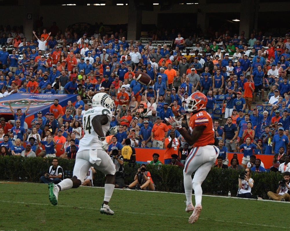 Wide receiver Van Jefferson caught a 38-yard touchdown pass in the fourth quarter against Colorado State on Saturday. 