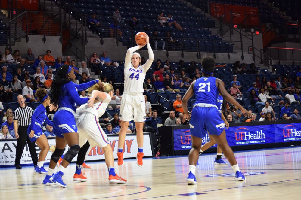 Haley Lorenzen matched a season high with 20 points and added 10 rebounds against LSU &nbsp;in a 66-59 loss&nbsp;on Sunday.&nbsp;“We let our mistakes kind of dictate what we were trying to do,” Lorenzen said.