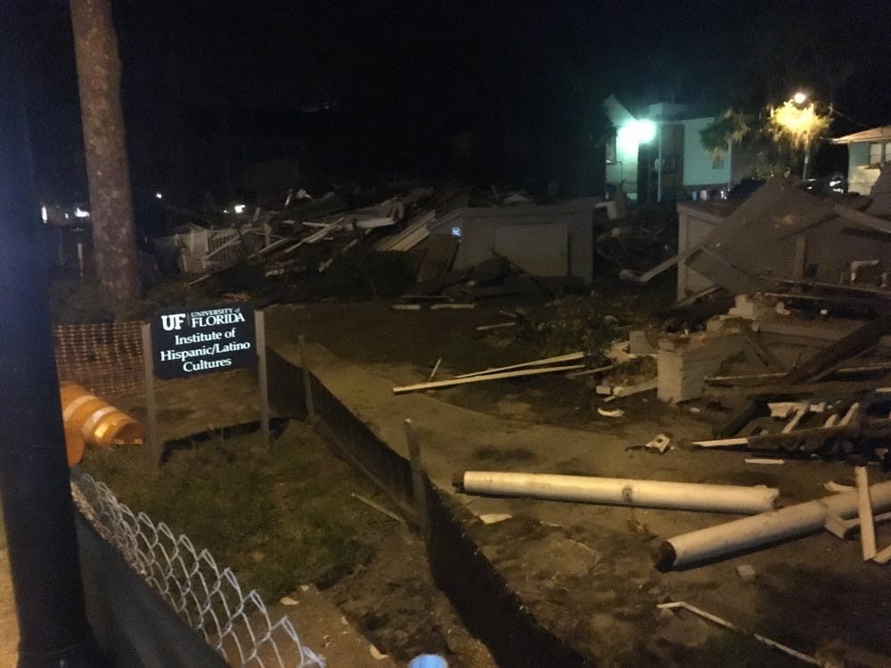 The Institute of Hispanic and Latino Culture, known as La Casita, and the Institute of Black Culture were demolished Saturday for reconstruction.