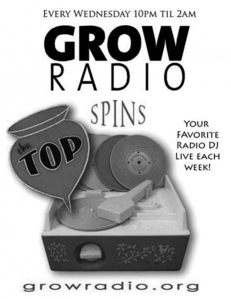 Disc Jockeys from local, nonprofit, internet radio station, Grow radio, will be playing music for patrons at The Top on Wednesday nights.