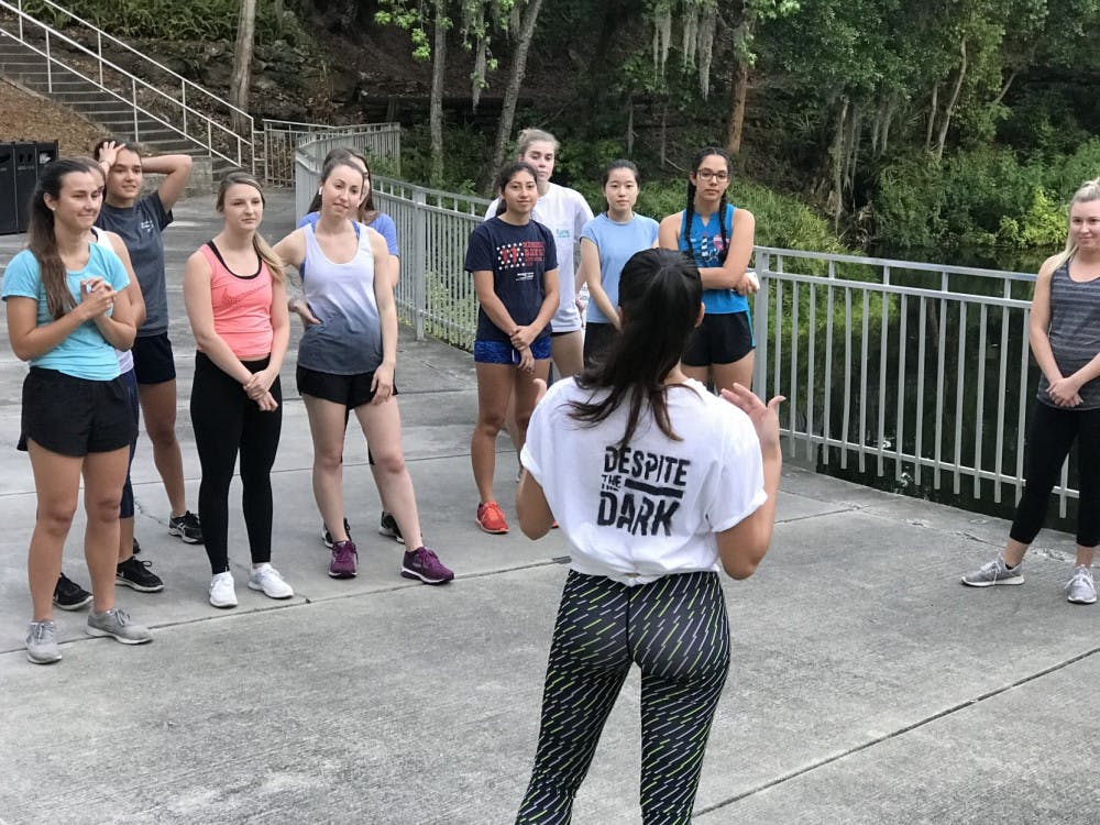 Eighteen runners partook in the first event of the UF chapter of Despite the Dark. The group’s goal is to encourage the conversation and activity of running safely at nigh