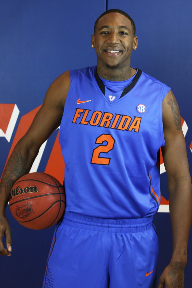 Damontre Harris poses during Florida’s basketball media day. Harris will not return to UF in the fall.