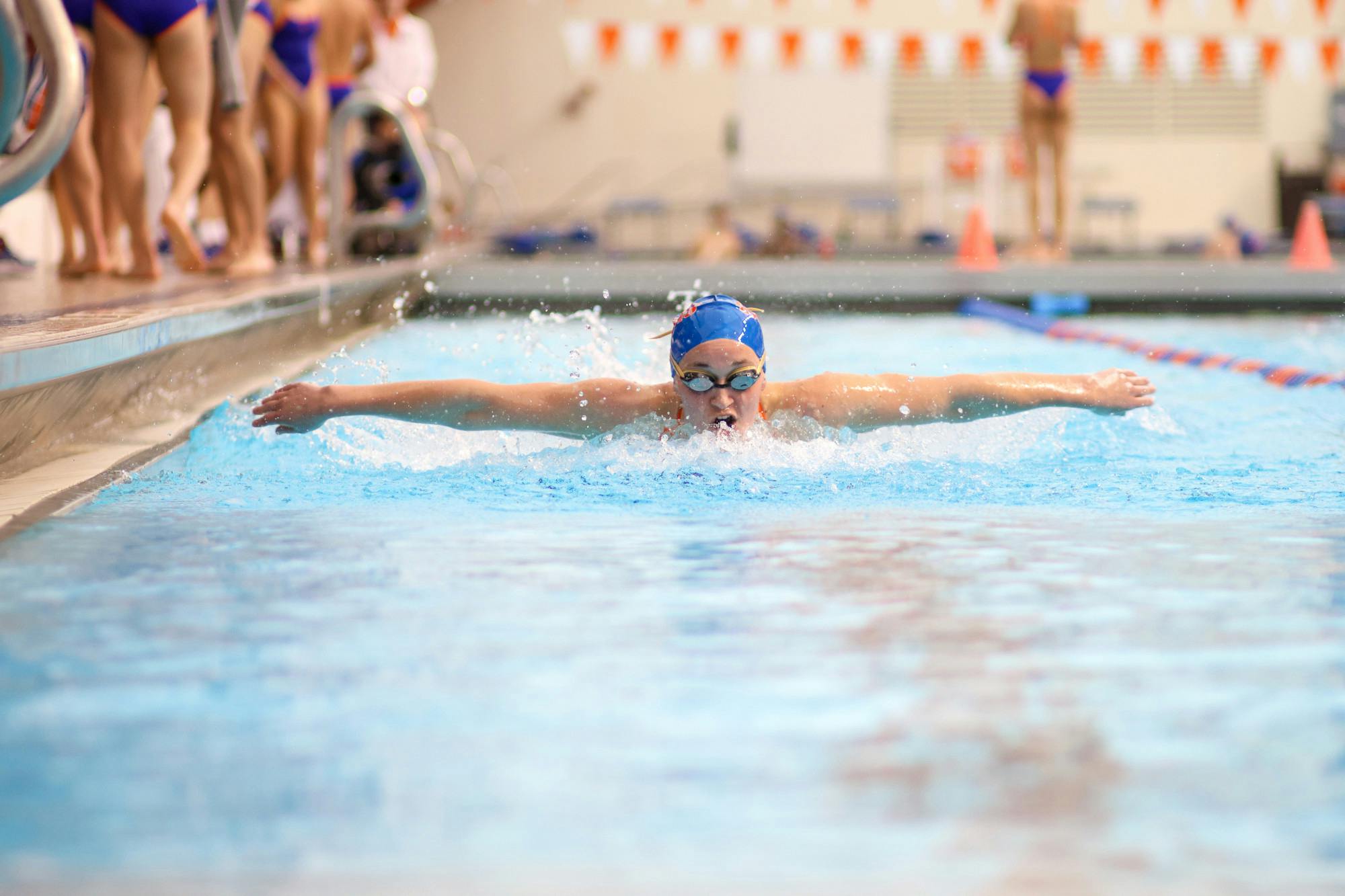 Florida swimmer Elise Bauer swims in the Gators' win against Florida Atlantic Friday, Jan. 13, 2023.