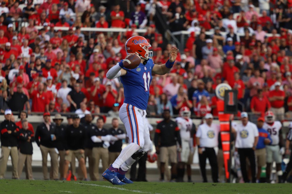 Quarterback Kyle Trask led two fourth-quarter touchdown drives, outscoring the Bulldogs 14-10 in the second half. 