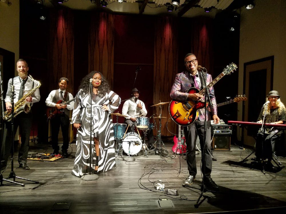 Billy Buchanan, pictured here (foreground), will come together with his Rock 'n Soul Revue for Sunday's show.