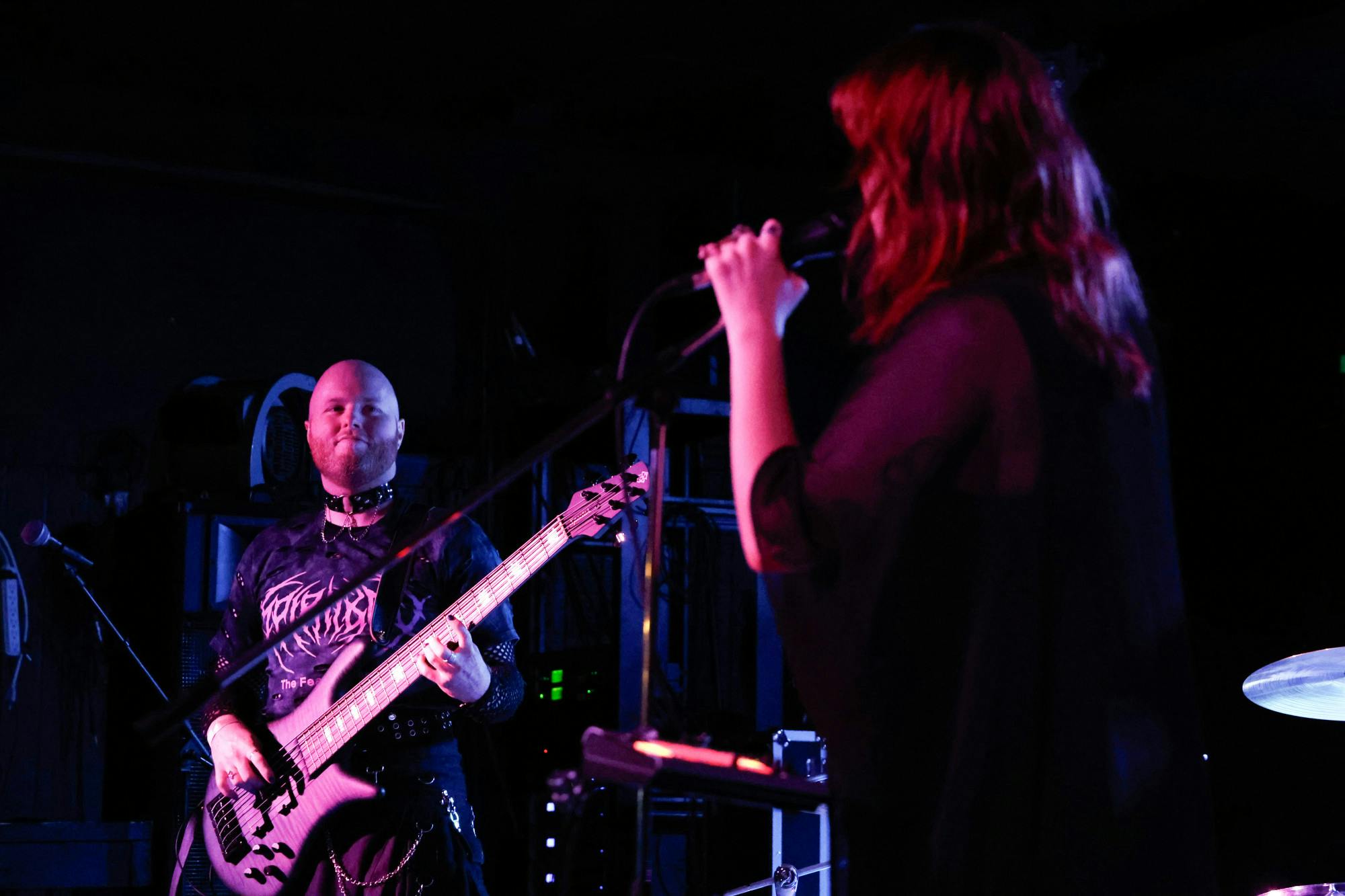 Performers at High Dive’s final show exchange looks as they do a sound check on Sunday, May 19, 2024.
